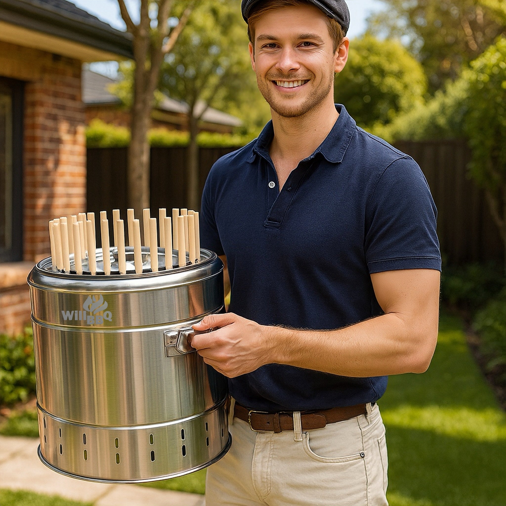 Charcoal Smokeless Hanging BBQ Grill