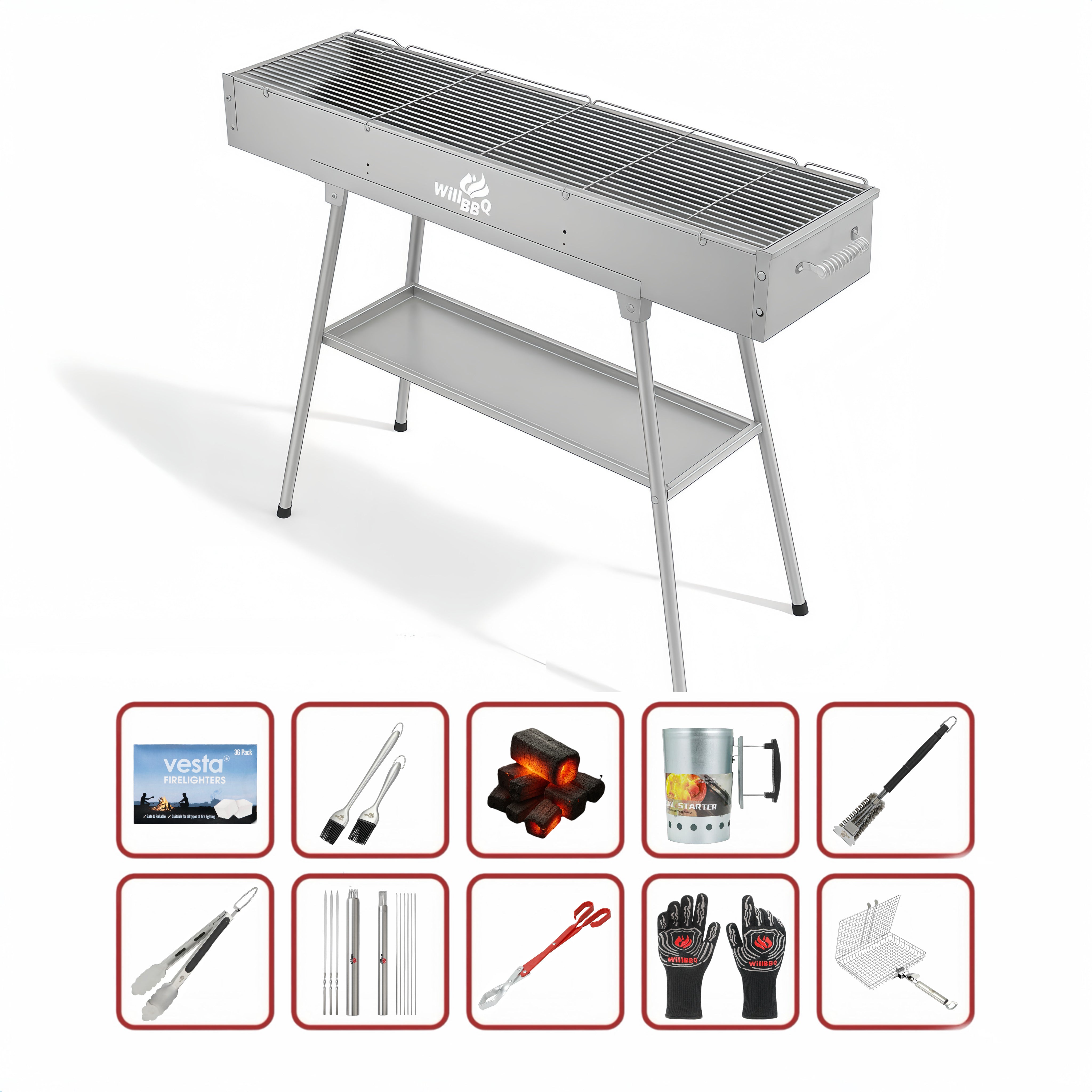 100cm x26cm Hiabachi Grill Premium Value Bundle