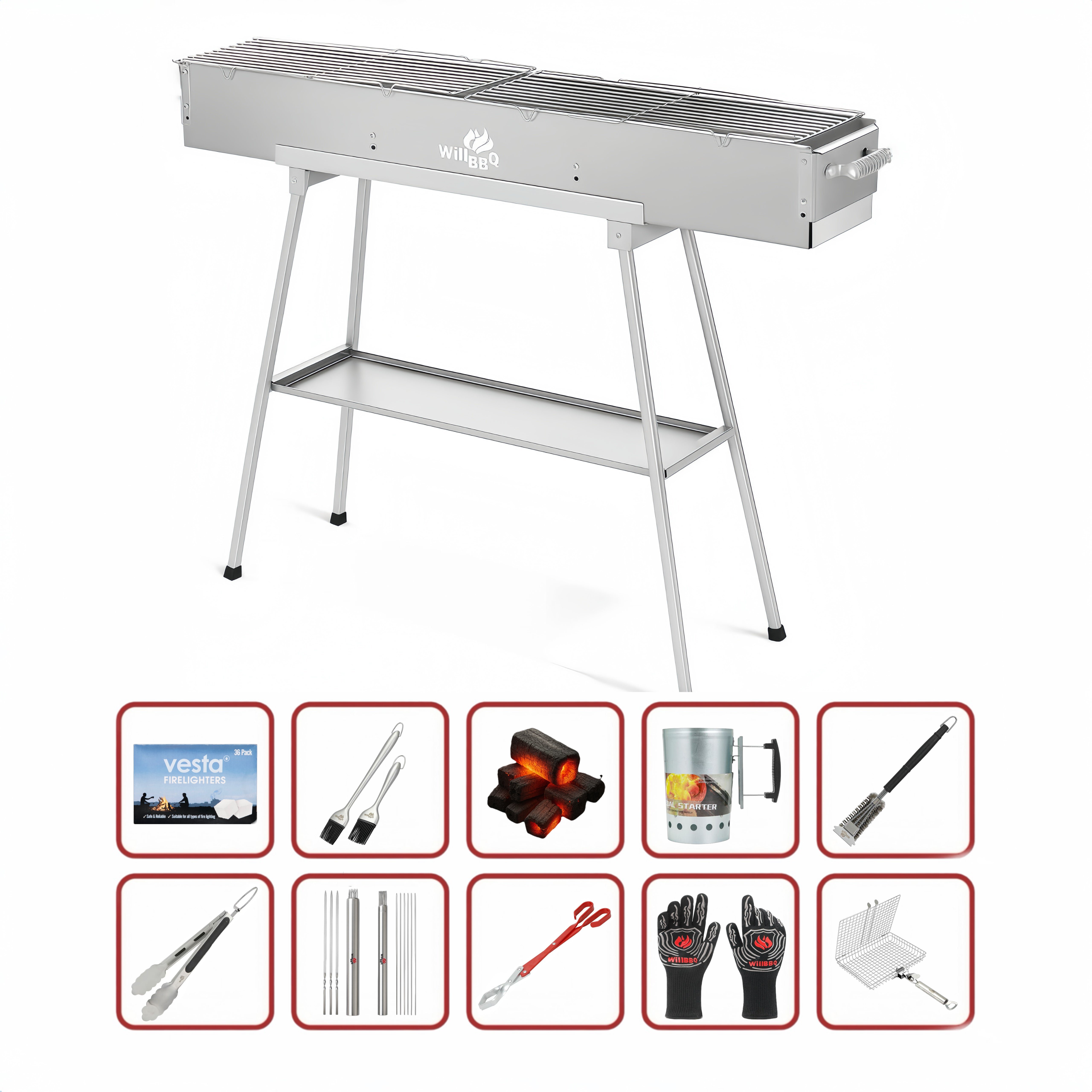 100cm x 18cm Hiabachi Grill Premium Value Bundle