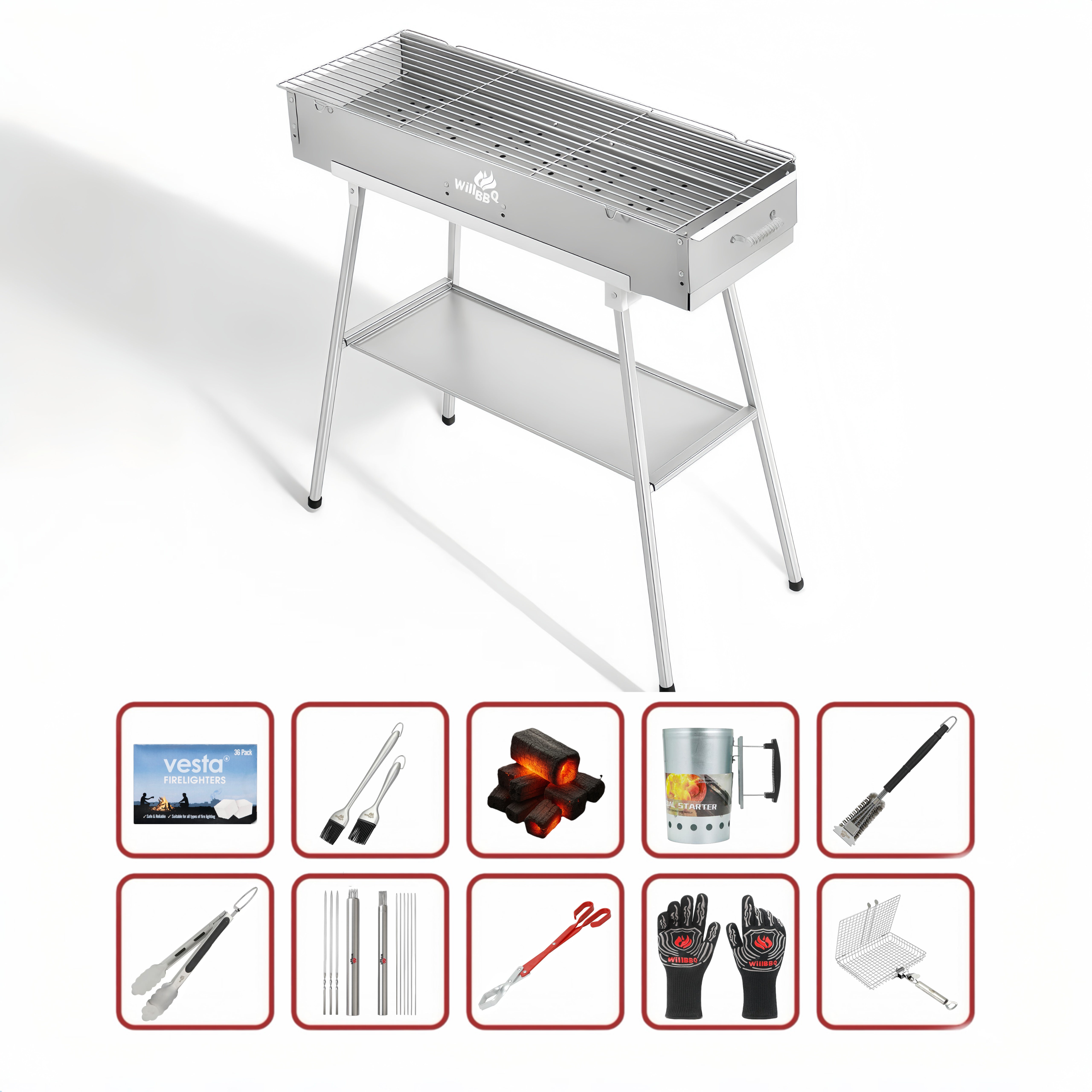 80cm x 26cm Hiabachi Grill Premium Value Bundle