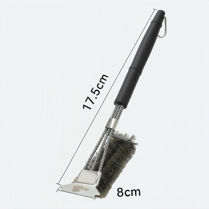 Triple Bristles Grill Cleaning Brush & Scraper