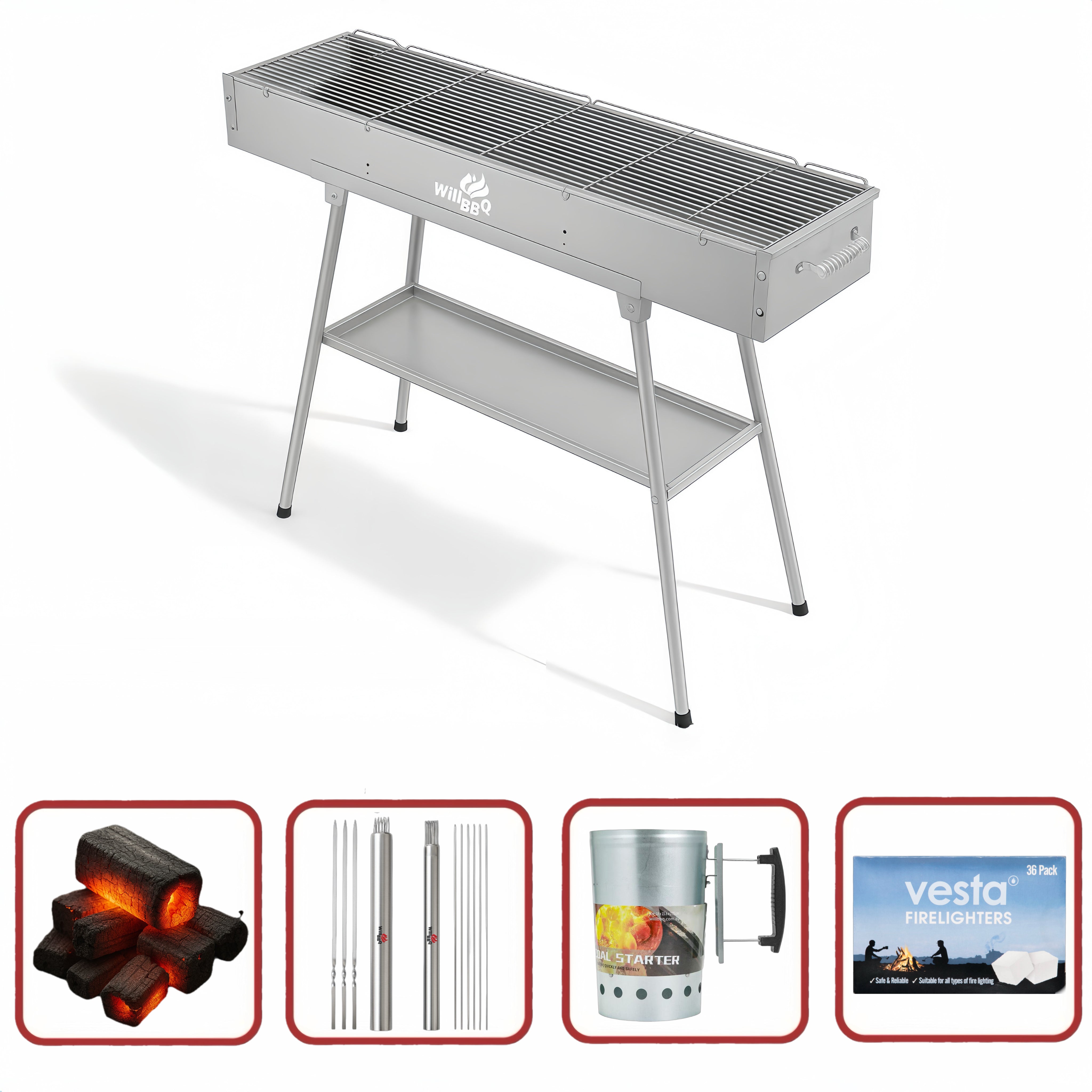 100cm x 26cm Hiabachi Grill Starter Value Bundle