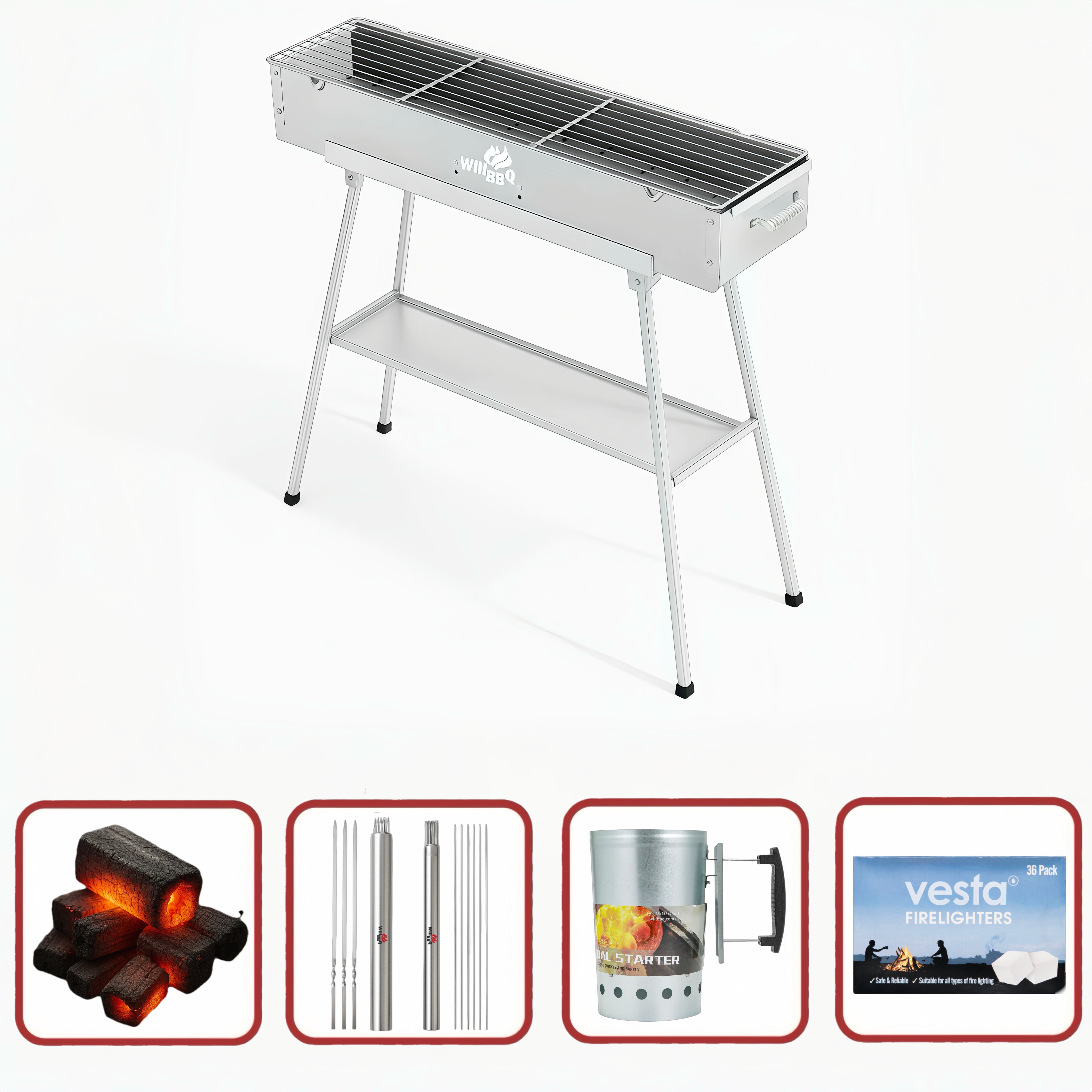80cm x 18cm Hiabachi Grill Starter Value Bundle