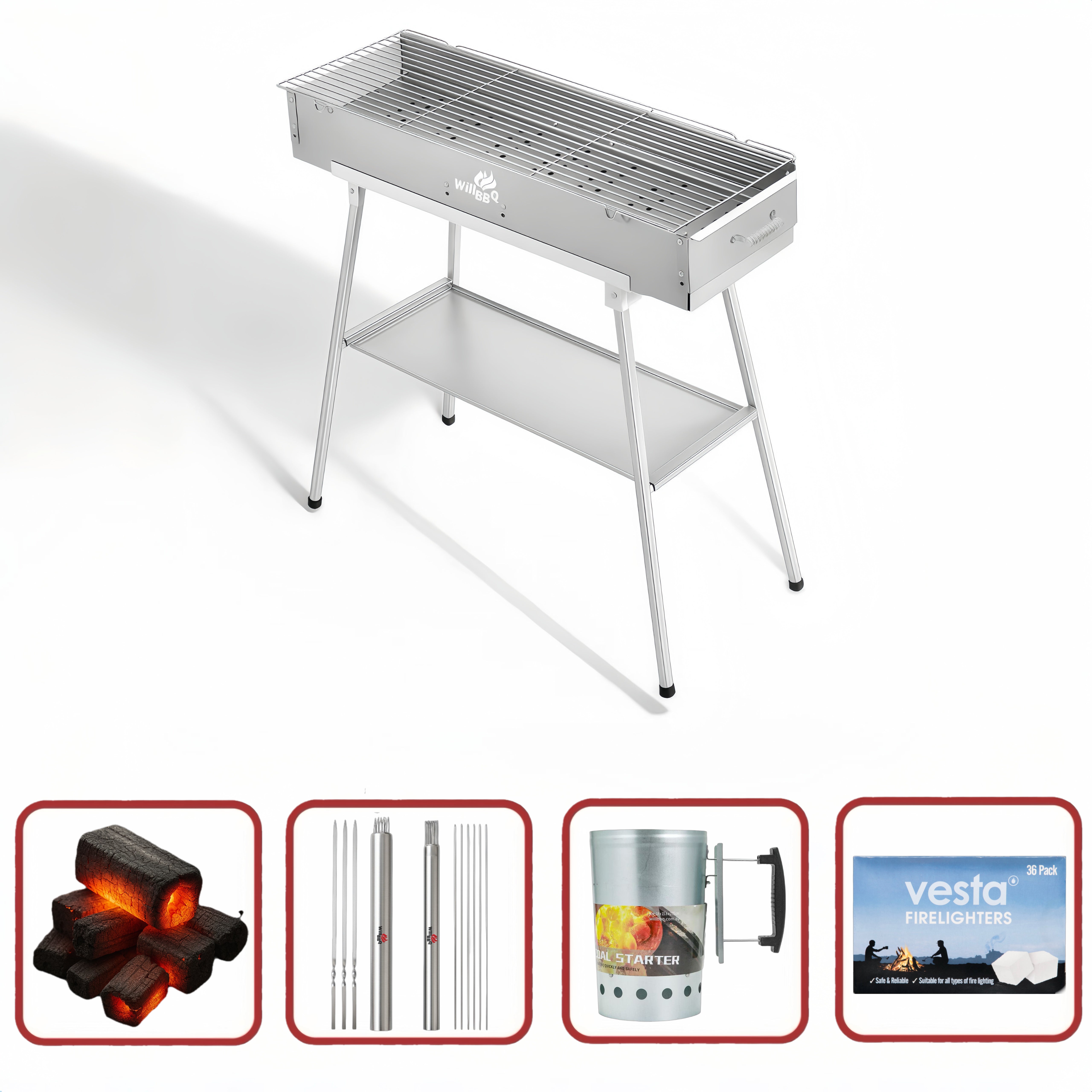 80cm x 26cm Hiabachi Grill Starter Value Bundle