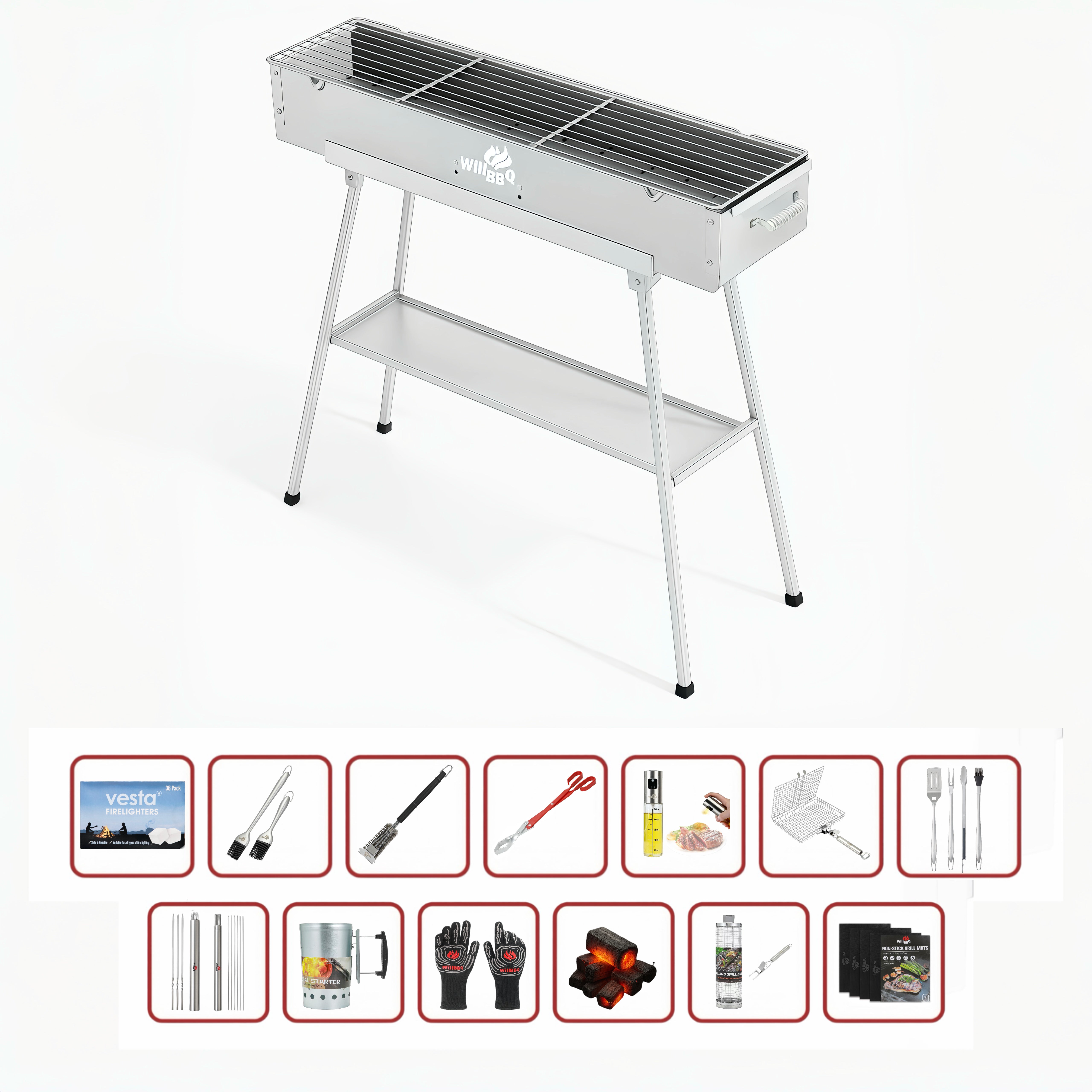 80cm x 18cm Hiabachi Grill Ultimate Value Bundle