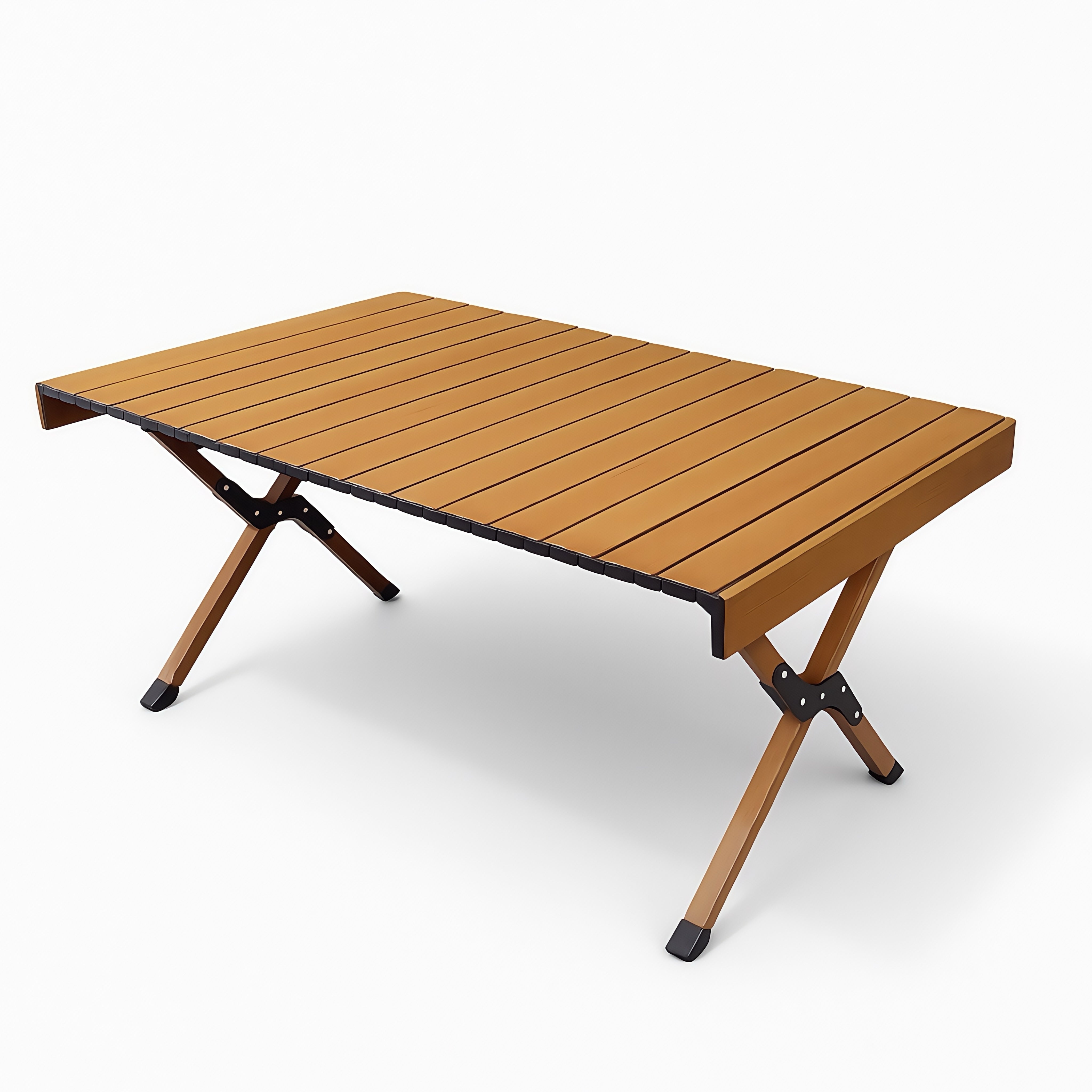 Willkon Heavy-Duty Roll-Up Camping Table with Carry Bag