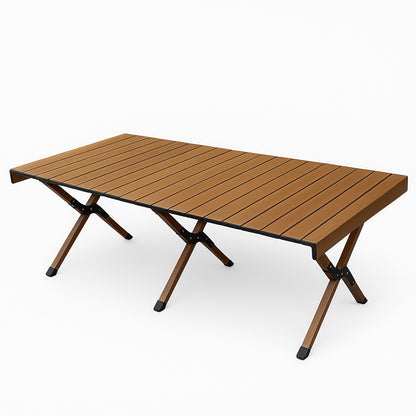 Willkon Heavy-Duty Roll-Up Camping Table with Carry Bag