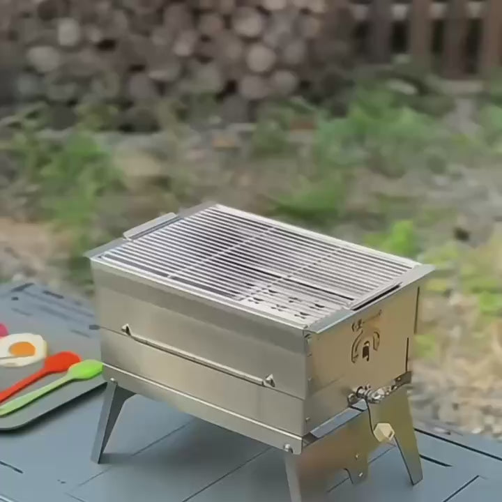 WillBBQ Exclusive Hydraulic Height Adjustable Portable Charcoal Grill