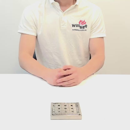 Ultra Compact Drop Open Stainless Steel Mini Grill (11.5cm * 11.5cm)