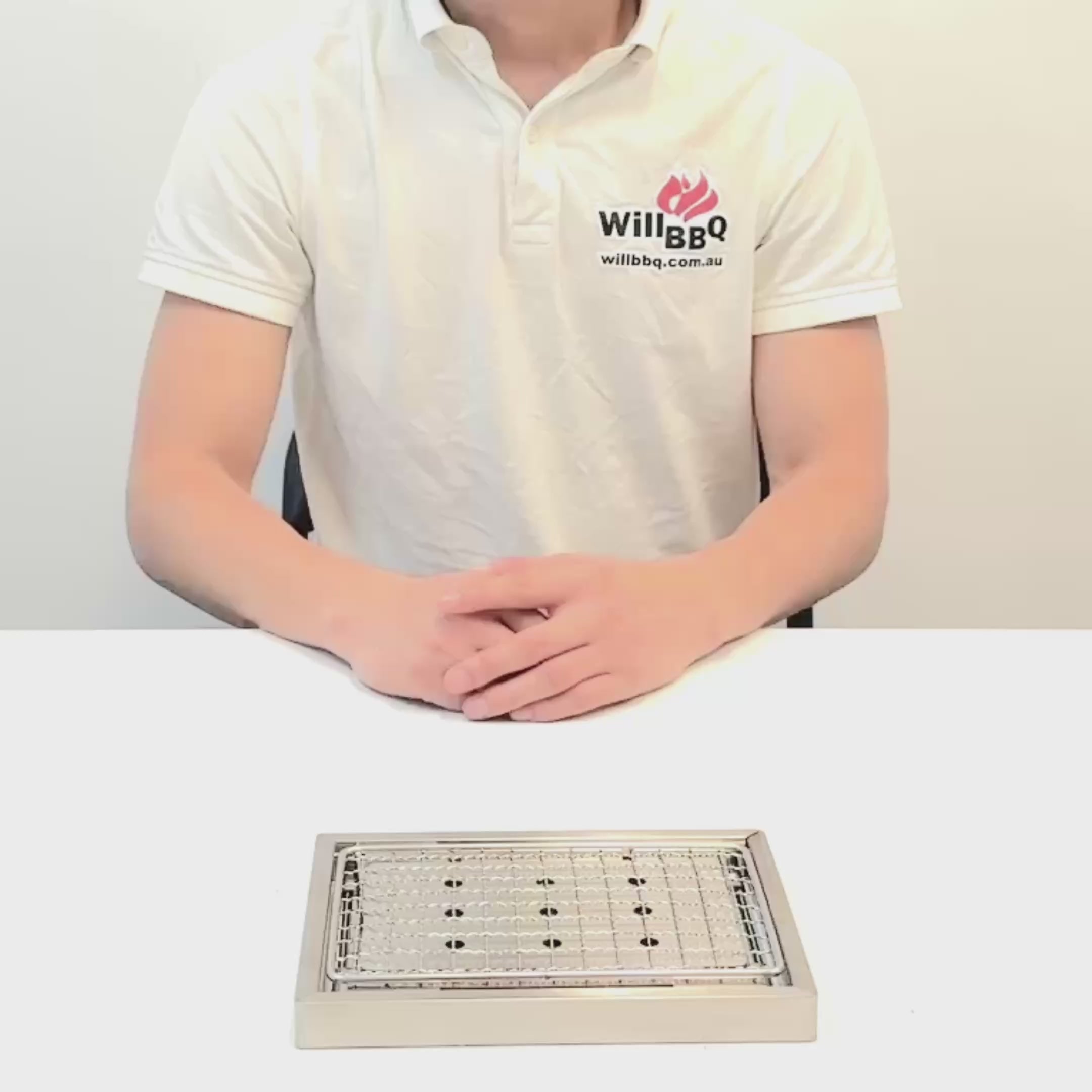 Ultra Compact Drop Open Stainless Steel Portable Grill (21.2cm * 16.7cm)