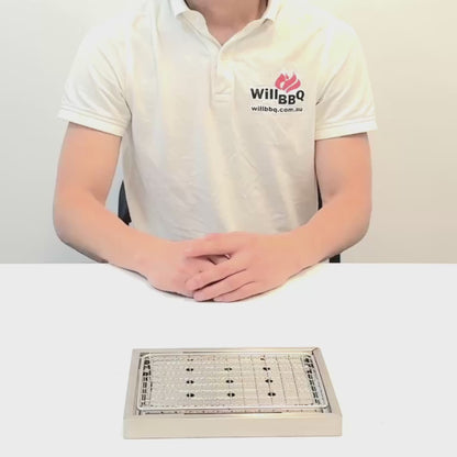 Ultra Compact Drop Open Stainless Steel Portable Grill (21.2cm * 16.7cm)